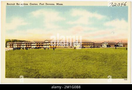 Recruit Reception Center, Fort Devens, Mass. , Military facilities, Tichnor Brothers Collection, postcards of the United States Stock Photo