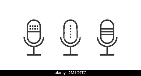 Microphone icons. Mic sign simple. Podcast icons. Studio microphone. Vector illustration Stock Vector