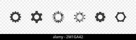 Setting icon. Gear icon set. Setting gears. App settings button. Vector illustration Stock Vector