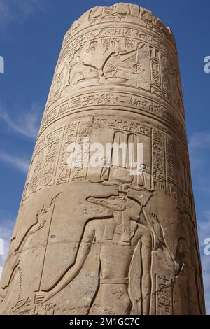 The Temple of Haroeris and Sobek at Kom Ombo in the Nile Valley, Upper Egypt Stock Photo