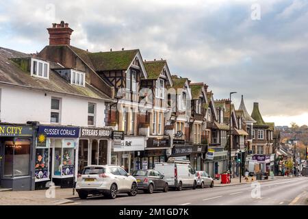 Uckfield, December 1st 2022: The High Street in the town centre Stock Photo