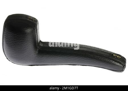 hard case for smoking pipe isolated on white background Stock Photo