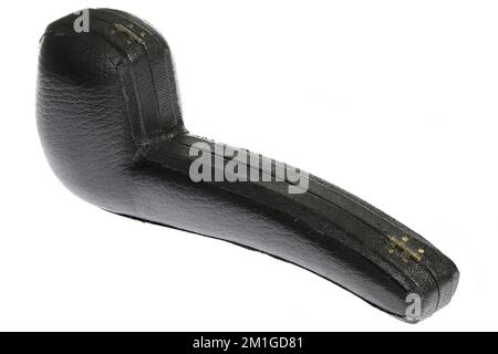 hard case for smoking pipe isolated on white background Stock Photo