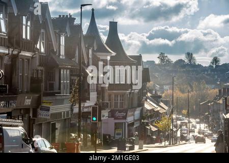 Uckfield, December 1st 2022: The High Street in the town centre Stock Photo