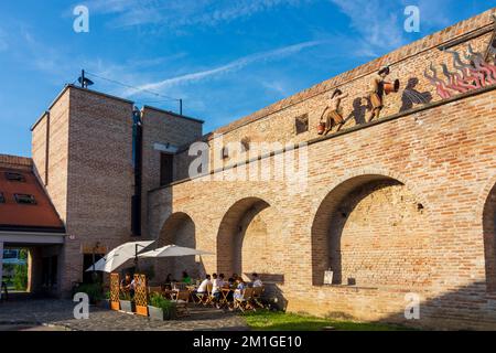 Trnava (Tyrnau): city wall, restaurant in , , Slovakia Stock Photo