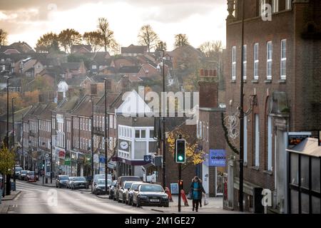 Uckfield, December 1st 2022: The High Street in the town centre Stock Photo