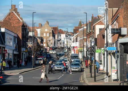 Uckfield, December 1st 2022: The High Street in the town centre Stock Photo