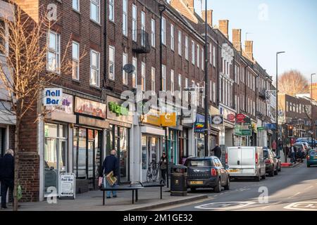 Uckfield, December 1st 2022: The High Street in the town centre Stock Photo