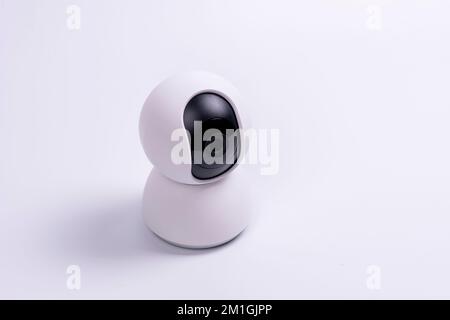 Wireless security camera isolated on white background. home security camera Stock Photo