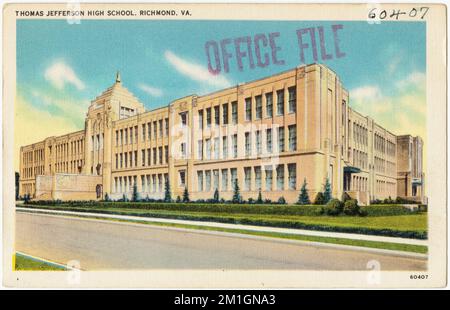 Thomas Jefferson High School, Richmond, VA. , Schools, Tichnor Brothers Collection, postcards of the United States Stock Photo