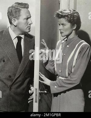 WOMAN OF THE YEAR 1942 MGM film with Katharine Hepburn and Spencer Tracy Stock Photo