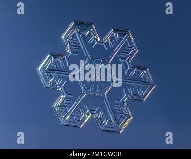 Cold Gradient Background snow crystal or snow flake, symbol for winter time and cold season snow ...
