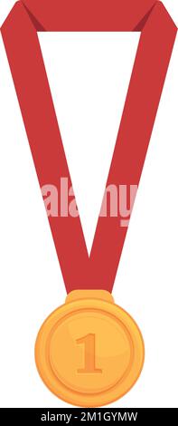 Boxing gold medal icon cartoon vector. Sport champion. Game victory Stock Vector