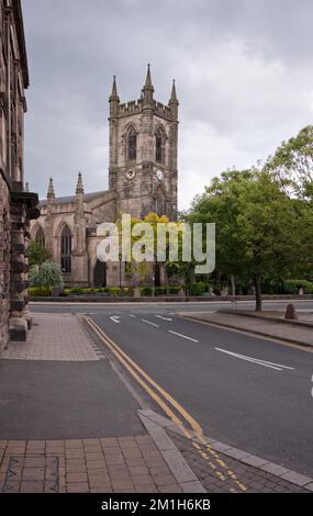 Stoke-on-Trent, Staffordshire-United Kingdom April 21, 2022  Stoke Minster in Stoke-On-Trent Stock Photo