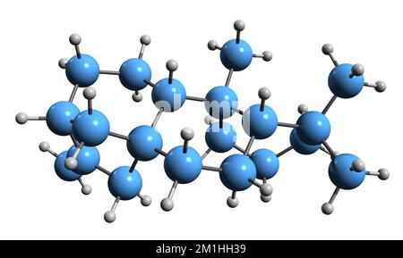 3D image of Growth hormone skeletal formula - molecular chemical ...