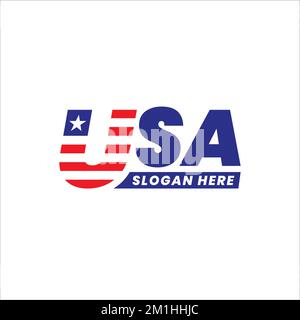 Made in the USA logo, labels and badges vector set on white background Stock Vector