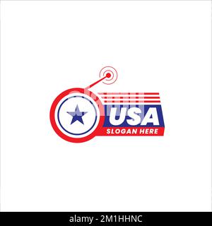 Made in the USA logo, labels and badges vector set on white background Stock Vector