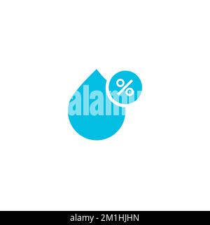Humidity water icon. Vector temperature dry air humidity icon symbol Stock Vector