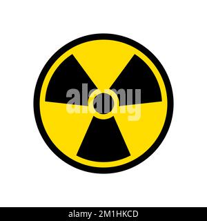 Radioactive icon nuclear symbol. Uranium reactor radiation hazard ...