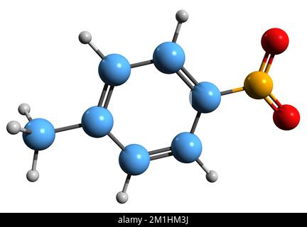 3D image of Nitrobenzene skeletal formula - molecular chemical ...