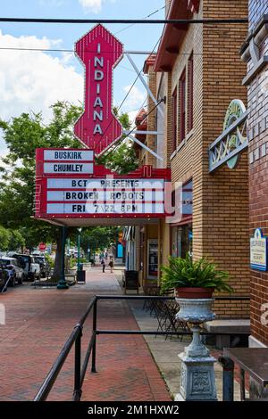 Old Indiana sign for theater in Bloomington Stock Photo