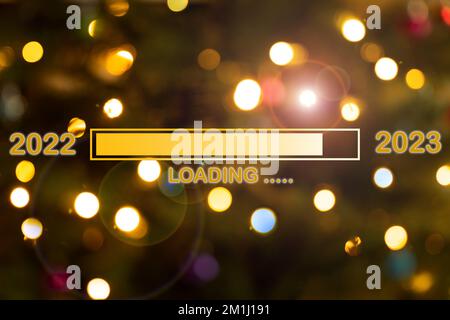 2022 to 2023 new year progress bar Stock Photo