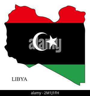 Libya map vector illustration. Global economy. Famous country. Northern Africa. Africa. Stock Vector
