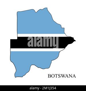 Botswana map vector illustration. Global economy. Famous country. Southern Africa. Africa. Stock Vector