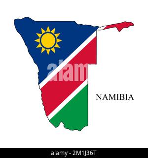 Namibia map vector illustration. Global economy. Famous country. Southern Africa. Africa. Stock Vector