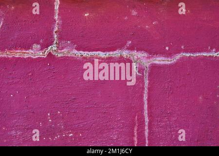 Red cement block wall texture asset with cracks Stock Photo