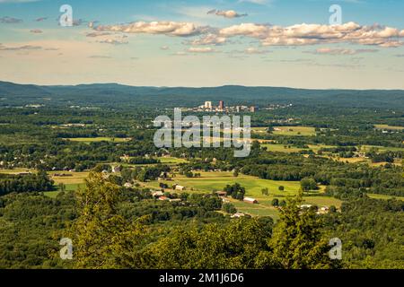 View from Mt. Holyoke at Skinner State Park in Massachusetts Stock Photo