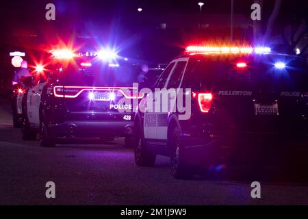 Fullerton, California, USA - December 11, 2022: Fullerton Police