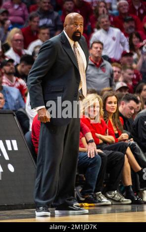 December 10 2022 Las Vegas, NV, U.S.A. CAPTION CORRECTION: Indiana head coach Mike Woodson looks at his team on defense during the NCAA The Clash Men's Basketball game between Arizona Wildcats and the Indiana Hoosiers. Arizona beat Indiana 89-75 at MGM Grand Garden Arena Las Vegas, NV. Thurman James/CSM Stock Photo