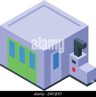 Car painting room icon isometric vector. Paint service. Auto repair Stock Vector