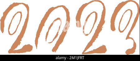 This is a illustration of New Year letters for the Rabbit of 2023 Stock Vector