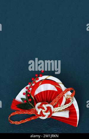 Still life of Japanese New Year decorations as material for New Year's greeting cards Stock Photo