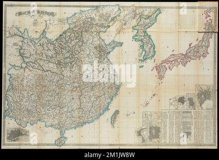 Ajia tōbu yochizu , East Asia, Maps Norman B. Leventhal Map Center Collection Stock Photo