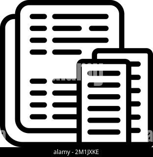 Building subsidy papers icon outline vector. Money investment. Support grant Stock Vector