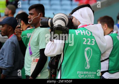 AL WAKRAH, QATAR - NOVEMBER 24:  FIFA World Cup Qatar 2022 Group G match between Switzerland and Cameroon at Al Janoub Stadium on November 24, 2022 in Al Wakrah, Qatar. Schweiz Kamerun Fotograf  © diebilderwelt / Alamy Stock Stock Photo