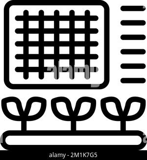 Solar panel icon outline vector. Digital future. Smart data Stock Vector