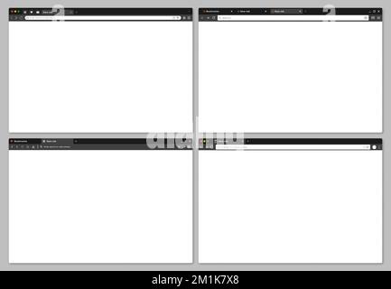 Computer Tab Empty An empty browser window with a tab in black and white Stock Vector ...