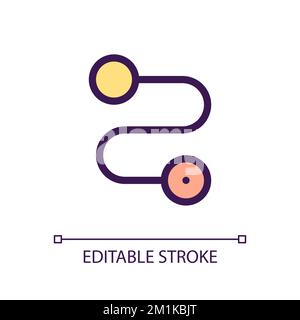 Route pixel perfect RGB color ui icon Stock Vector