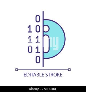 Encrypted data RGB color icon Stock Vector