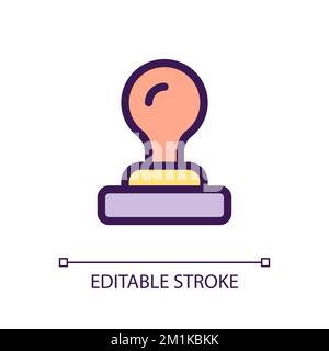 Stamp pixel perfect RGB color ui icon Stock Vector