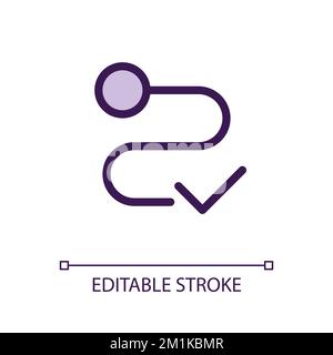 Delivery completed pixel perfect RGB color ui icon Stock Vector