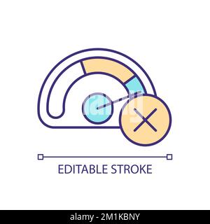 Exceeding limits RGB color icon Stock Vector