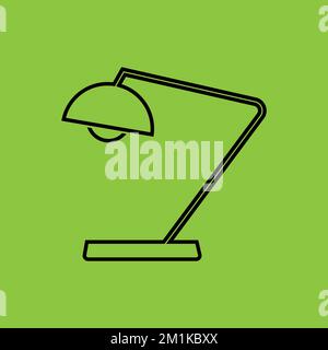 Desk Lamp Icon isolated. Office Concept. - Vector . Vector illustration Stock Vector