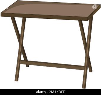 foldable folding table cartoon vector illustration Stock Vector