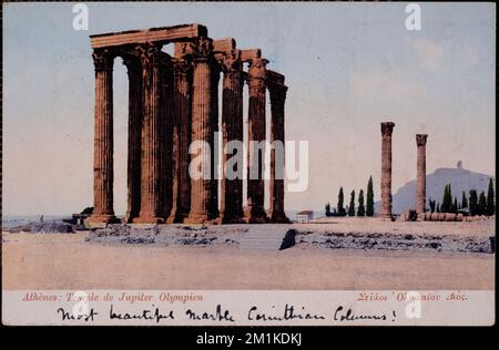 Athènes: Temple de Jupiter Olympien - Στῦλοι Όλυμπίου Διός , Greek temples, Archaeological sites, Olympieion Athens, Greece. Nicholas Catsimpoolas Collection Stock Photo