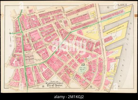 Atlas of the city of Boston : city proper and Roxbury : plate 7 , Boston Mass., Maps, Real property, Massachusetts, Boston, Maps, Landowners, Massachusetts, Boston, Maps Norman B. Leventhal Map Center Collection Stock Photo